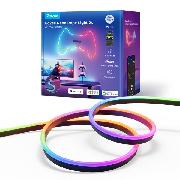 Govee neon rope light 2 4m h61d4c11 schwarz - Govee-h61d4c11-6974316999843