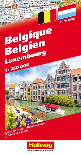 HALLWAG Strassenkarte 382830007 Benelux 1:250'000