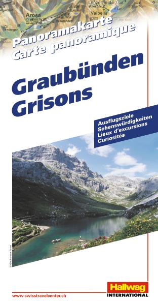 HALLWAG Panoramakarte 382830124 Graubünden