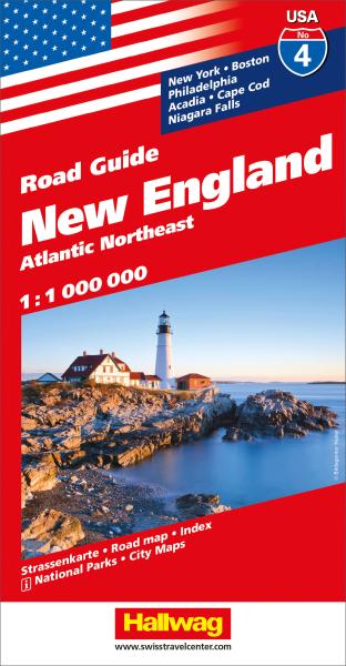 Hallwag strassenkarte 382830755 new england 1:1 mio. - Hallwag-382830755-9783828307551
