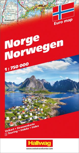 Hallwag strassenkarte 382830887 norwegen (dis/bt) 1:750'000 - Hallwag-382830887-9783828308879