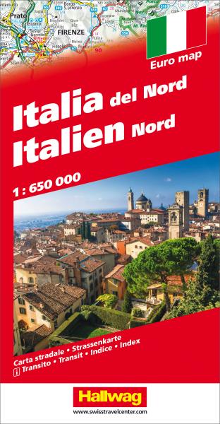 Hallwag strassenkarte 382830901 italien nord 1:650'000 - Hallwag-382830901-9783828310865