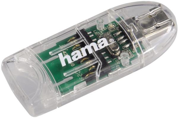 HAMA USB-2.0-Kartenleser 8in1 91092 SD/microSD, Transparent