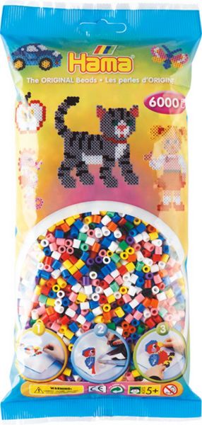 Hama bügelperlen midi g101205-00 mix 00, assortiert 6000 stück - Hama-g101205-00-0028178205003