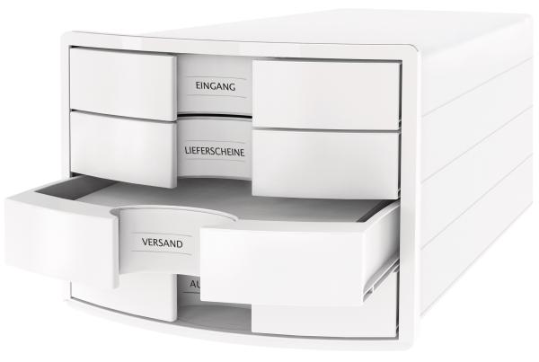 Han schubladenbox impuls a4/c4 1012-12 weiss 4 schubladen - Han-1012-12-4012473101791-02.jpg