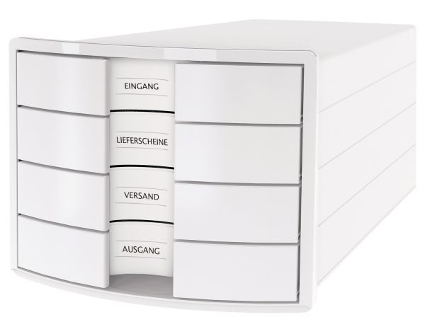 Han schubladenbox impuls a4/c4 1012-12 weiss 4 schubladen - Han-1012-12-4012473101791