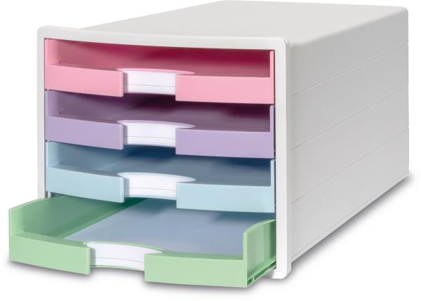 Han schubladenbox impuls a4/c4 1013-129 weiss/pastell, 4 schubladen - Han-1013-129-4012473120129-04.jpg