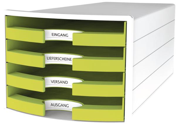 Han schubladenbox impuls a4/c4 1013-50 lemon 4 schubladen - Han-1013-50-4012473101852