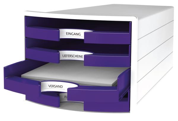 Han schubladenbox impuls a4/c4 1013-57 lila 4 schubladen - Han-1013-57-4012473101890-02.jpg
