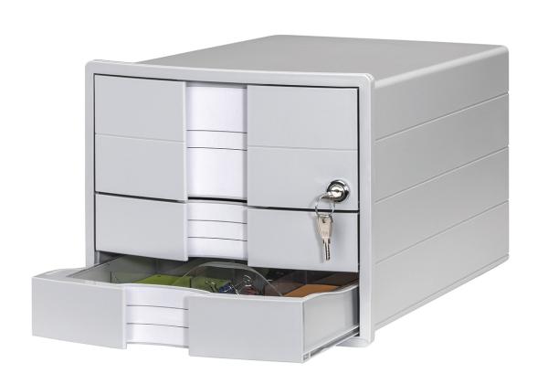 Han schubladenbox impuls a4/c4 1018-11 grau 3 schubladen - Han-1018-11-4012473100954-02.jpg