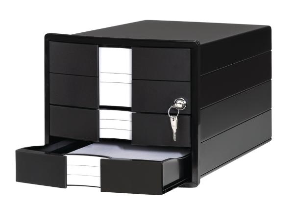 Han schubladenbox impuls a4/c4 1018-13 schwarz 3 schubladen - Han-1018-13-4012473100978-02.jpg