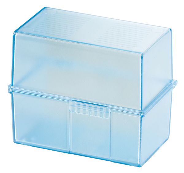 Han karteibox a7 977-64 transp./blau, für 300 karten - Han-977-64-4012473977181