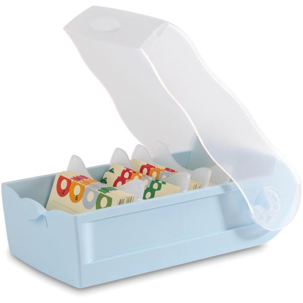 Han karteibox croco a7 n451434 pastellblau 27x12.7x8.4cm - Han-n451434-4012473121201