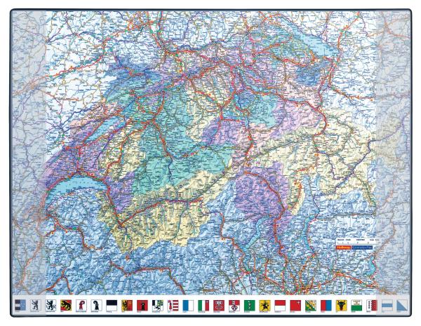 Hansa schreibunterlage de/fr 41-6020.001 geopad schweiz 65x50cm - Hansa-41-6020001-7612176071697