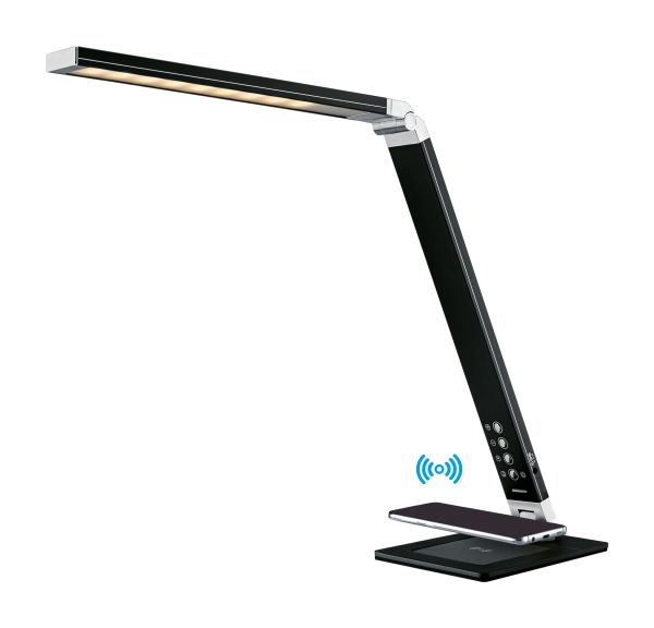 Hansa tischleuchte led magic plus 415010716 dimmbar, usb & qi-charging - Hansa-415010716-7612176083638