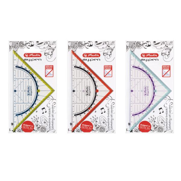 Herlitz geometriedreieck my.pen 14cm 11367950 farben ass. - Herlitz-11367950-4008110499536
