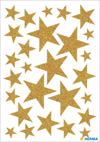 Herma sticker sterne 15129 gold 27 stück /1 blatt - Herma-15129-4008705151290-02.jpg
