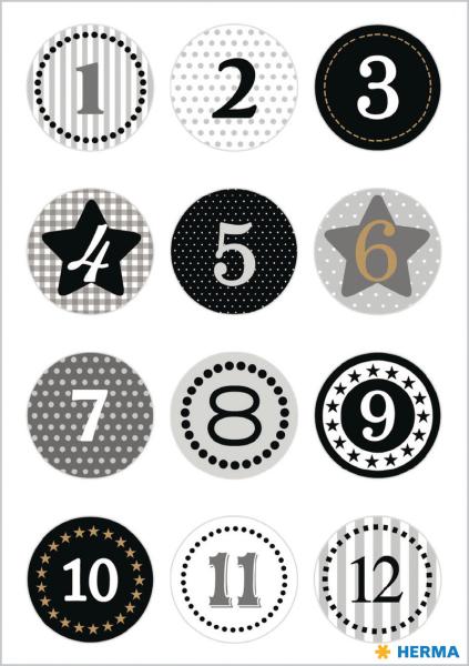 Herma sticker adventskalender 15255 schwarz 24 stück /2 blatt - Herma-15255-4008705152556-02.jpg