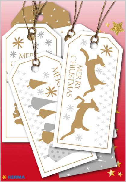 Herma geschenkanhänger weihnachten 15273 weiss gold 6 stück - Herma-15273-4008705152730-02.jpg