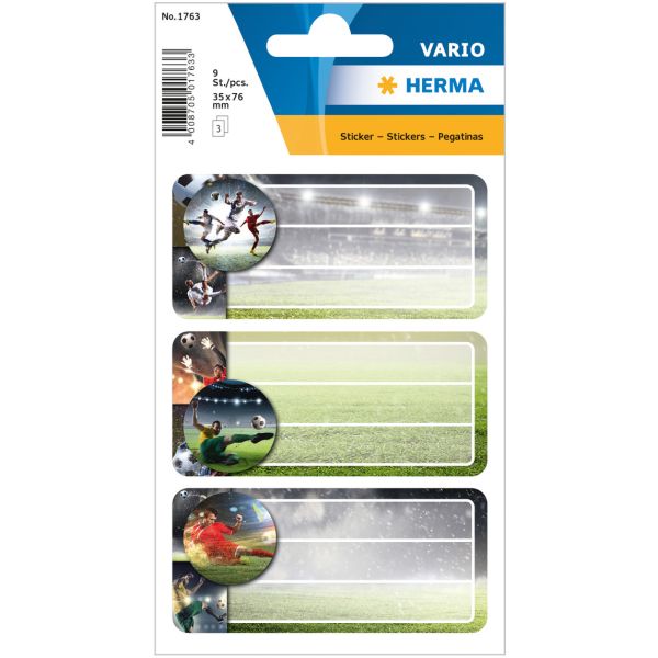 Herma schuletiketten 1763 fussball - Herma-1763-4008705017633
