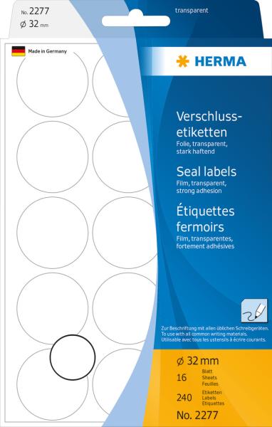 Herma verschlussetiketten 32mm 2277 transparent 240 st./16 blatt - Herma-2277-4008705022774-02.jpg