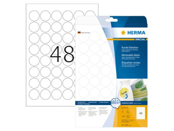 Herma universal-etiketten 30mm 4387 weiss 1200 st./25 blatt - Herma-4387-4008705043878-02.jpg