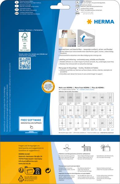 Herma etiketten movables 105x42.3mm 5081 weiss,non-perm. 350 st./25 bl. - Herma-5081-4008705050814-02.jpg