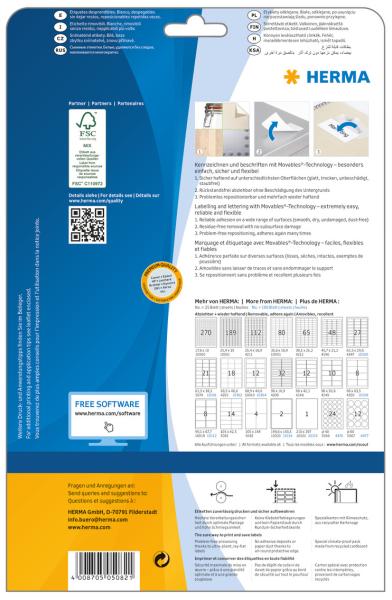 Herma etiketten special 105x148mm 5082 weiss,non-perm. 100 st./25 bl. - Herma-5082-4008705050821-02.jpg