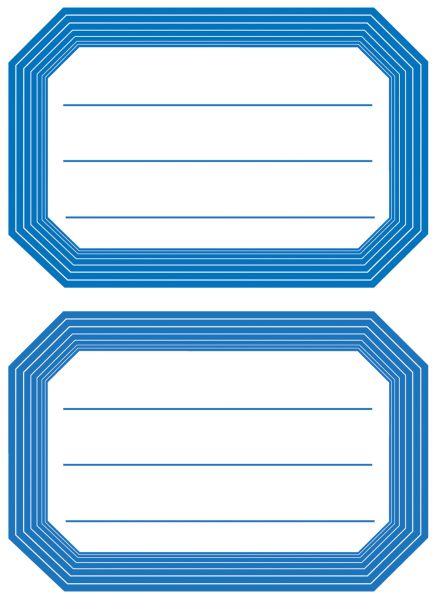 Herma heftschilder 55×82mm 5714 rand blau, liniert 12 stück - Herma-5714-4008705057141