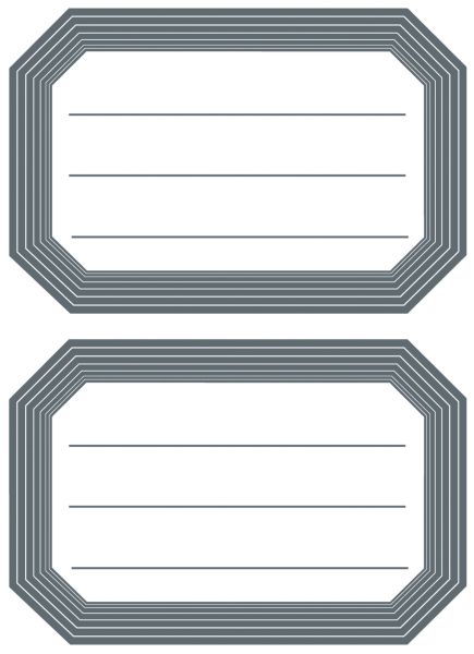 Herma heftschilder 55×82mm 5719 rand grau, liniert 12 stück - Herma-5719-4008705057196