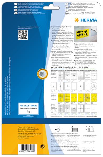 Herma etiketten special 210x297mm 8033 gelb,ex.perm. 25 st./25 bl. - Herma-8033-4008705080330-02.jpg