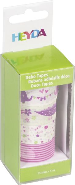 Heyda deko tape baby 4x 15mmx5m 203584357 rosa 4 rollen - Heyda-203584357-4005329137471