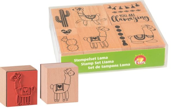 Heyda stempel-set lama 12x10x3cm 204888676 holz 10-teilig - Heyda-204888676-4005329143632