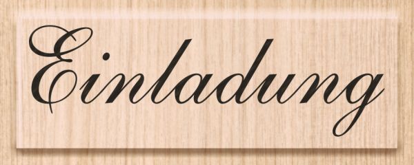 Heyda stempel einladung 6.5x2cm 211800060 holz matt - Heyda-211800060-4011643845336