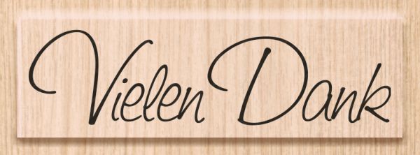 Heyda stempel vielen dank 6.3x1.7cm 211800600 holz matt - Heyda-211800600-4011643845725