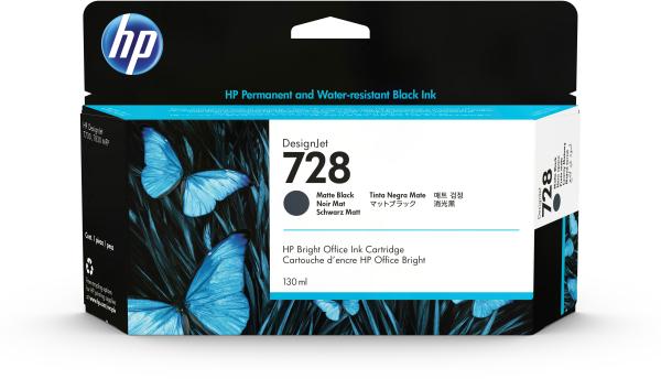 Hp tintenpatrone 728 matte black 3wx25a designjet t730/t830 130ml - Hp-3wx25a-0194850304040