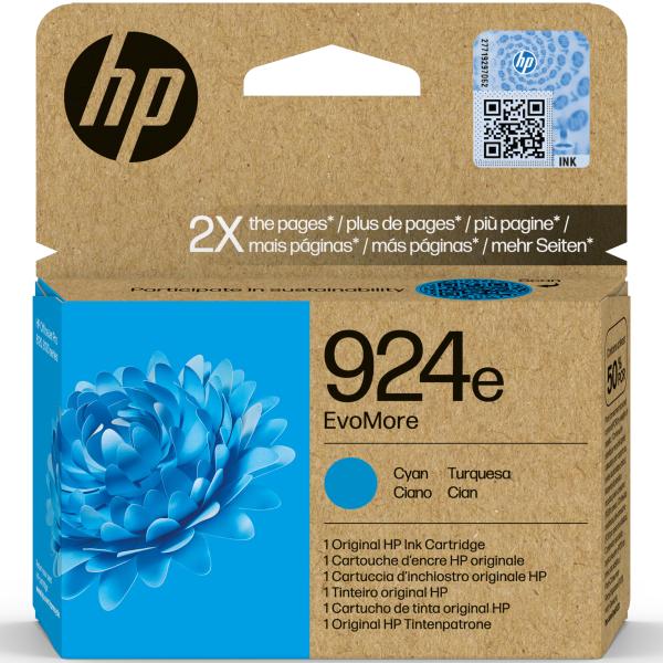 Hp tintenpatrone 924e cyan 4k0u7ne officejet pro 8120/8130 800 s. - Hp-4k0u7ne-0196786147432