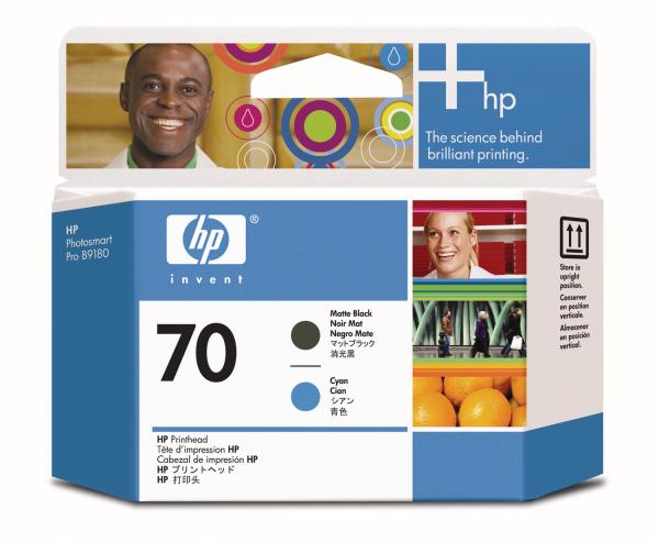 Hp druckkopf 70 matt-schwarz/cyan c9404a designjet z2100 - Hp-c9404a-0882780390751