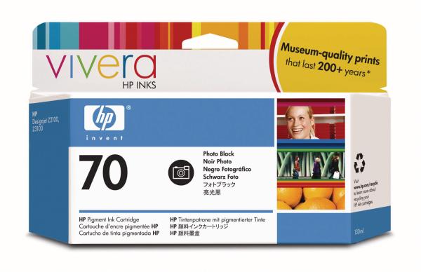 Hp tintenpatrone 70 schwarz photo c9449a designjet z2100/3100 130ml - Hp-c9449a-0882780528666