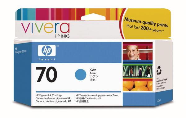 Hp tintenpatrone 70 cyan c9452a designjet z2100 130ml - Hp-c9452a-0882780528697