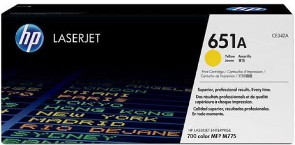 Hp toner-modul 651a yellow ce342a lj enterpr.700 m775 16'000 s. - Hp-ce342a-0886111121342