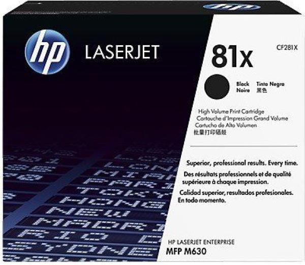 Hp toner-modul 81x schwarz cf281x lj enterprise m630 25'000 s. - Hp-cf281x-0887758147900