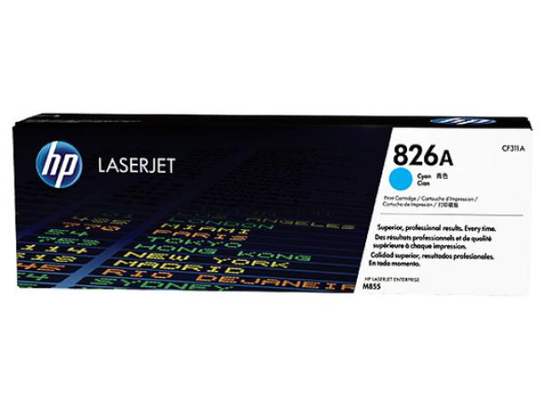 Hp toner 826a cyan cf311a clj enterprise m855 31'500 s. - Hp-cf311a-0887111323880