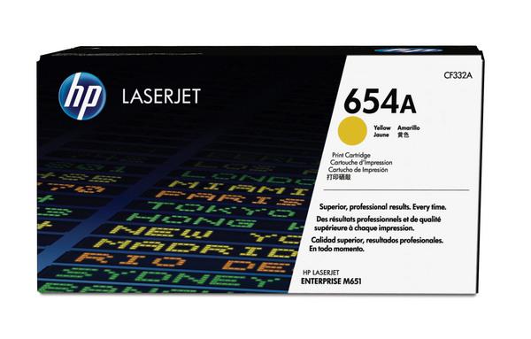 Hp toner-modul 654a yellow cf332a clj enterprise m651 15'000 s. - Hp-cf332a-0886112501198