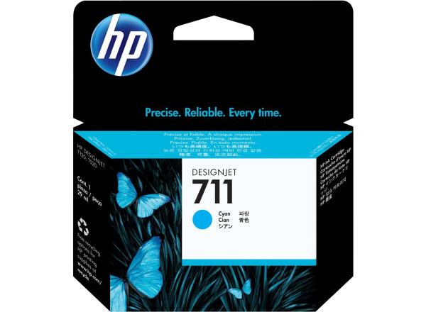 Hp tintenpatrone 711 cyan cz130a designjet t120/520 29ml - Hp-cz130a-0886112841133