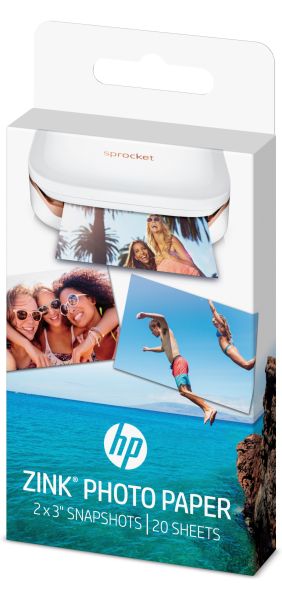 Hp zink photo paper 5x7,6 cm hpiz2x320 sticky-backed 20 blatt - Hp-hpiz2x320-0190781042235