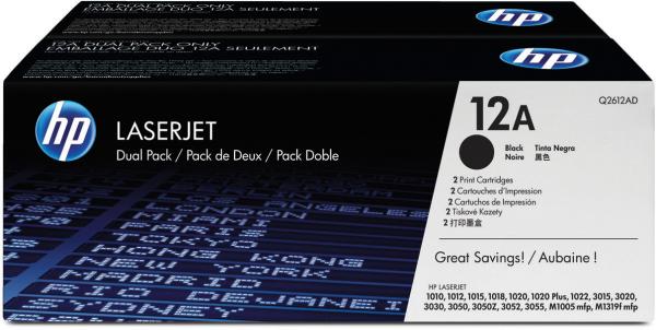 Hp toner-modul 12a schwarz q2612ad laserjet 1010 2 stück - Hp-q2612ad-0883585537525