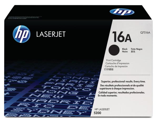 Hp toner-modul 16a schwarz q7516a laserjet 5200 12'000 seiten - Hp-q7516a-0829160755045