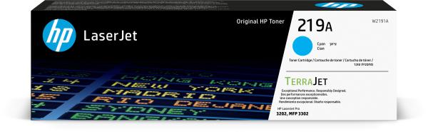 Hp toner-modul 219a cyan w2191a clj pro 3202/mfp 3302 1200 s. - Hp-w2191a-0195161016288
