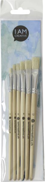 I am creative marein borstenpinsel 1011.22 flach, 6er set - I-am-creative-101122-7611983162925